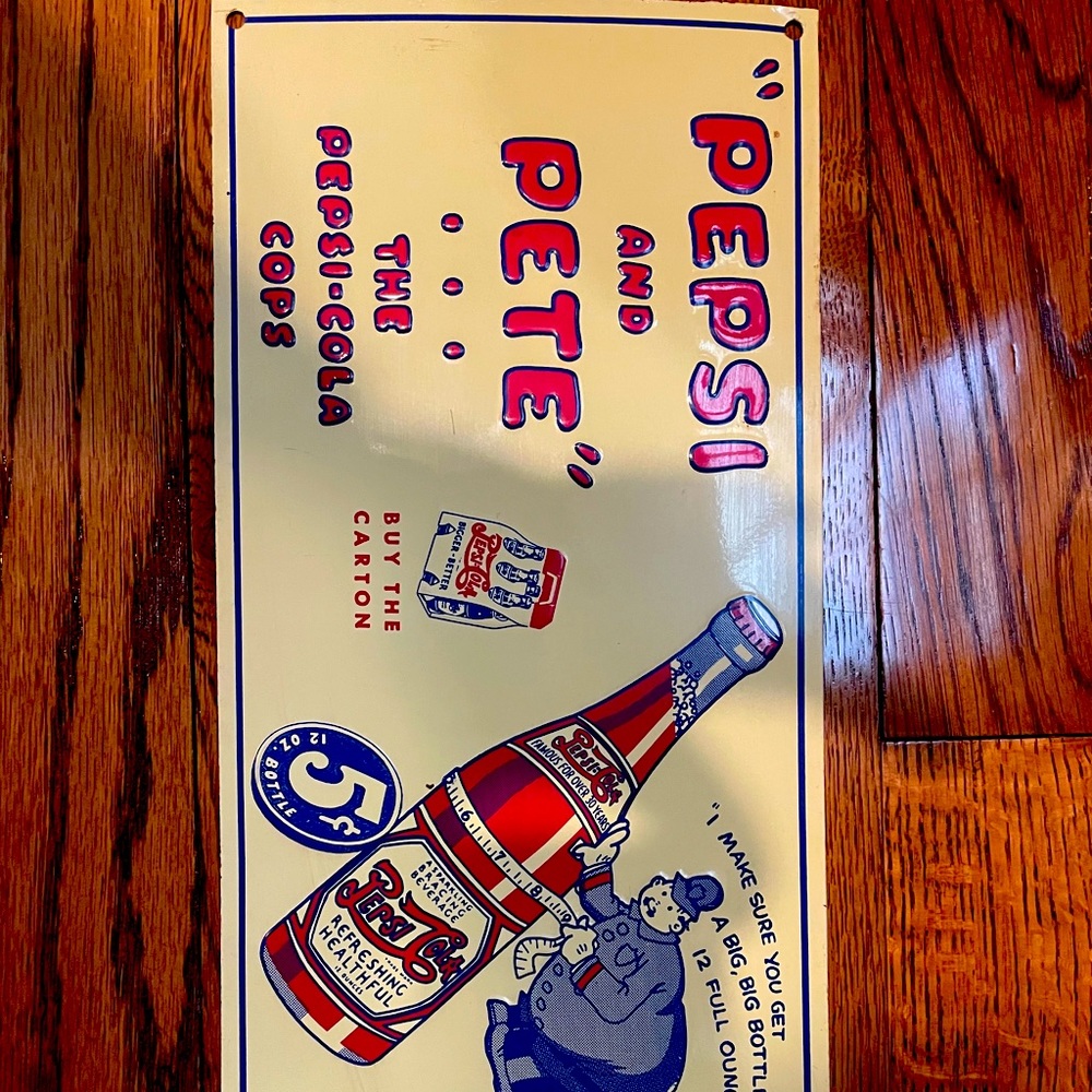 Pepsi Retro Rare Vintage Wall Metal Sign